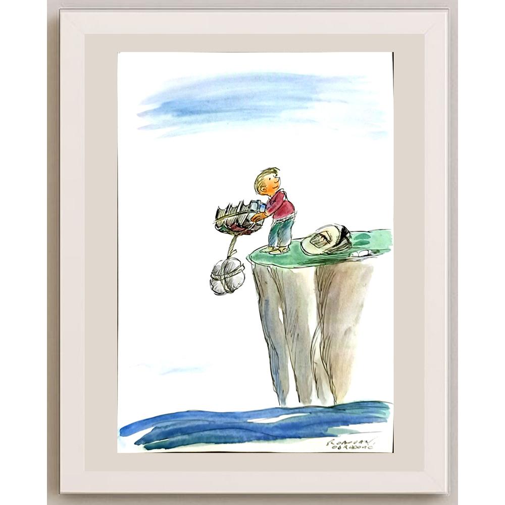 Slobodan Obradovic 29x21cm Orijinal Karikatür BOD06285