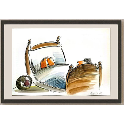 Slobodan Obradovic 29x21cm Orijinal Karikatür BOD06286