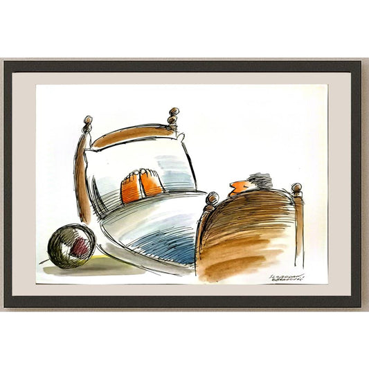 Slobodan Obradovic 29x21cm Orijinal Karikatür BOD06286