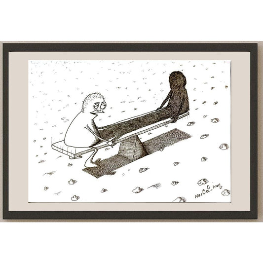 Khadayar Naroei 29x21cm Orijinal Karikatür BOD06291