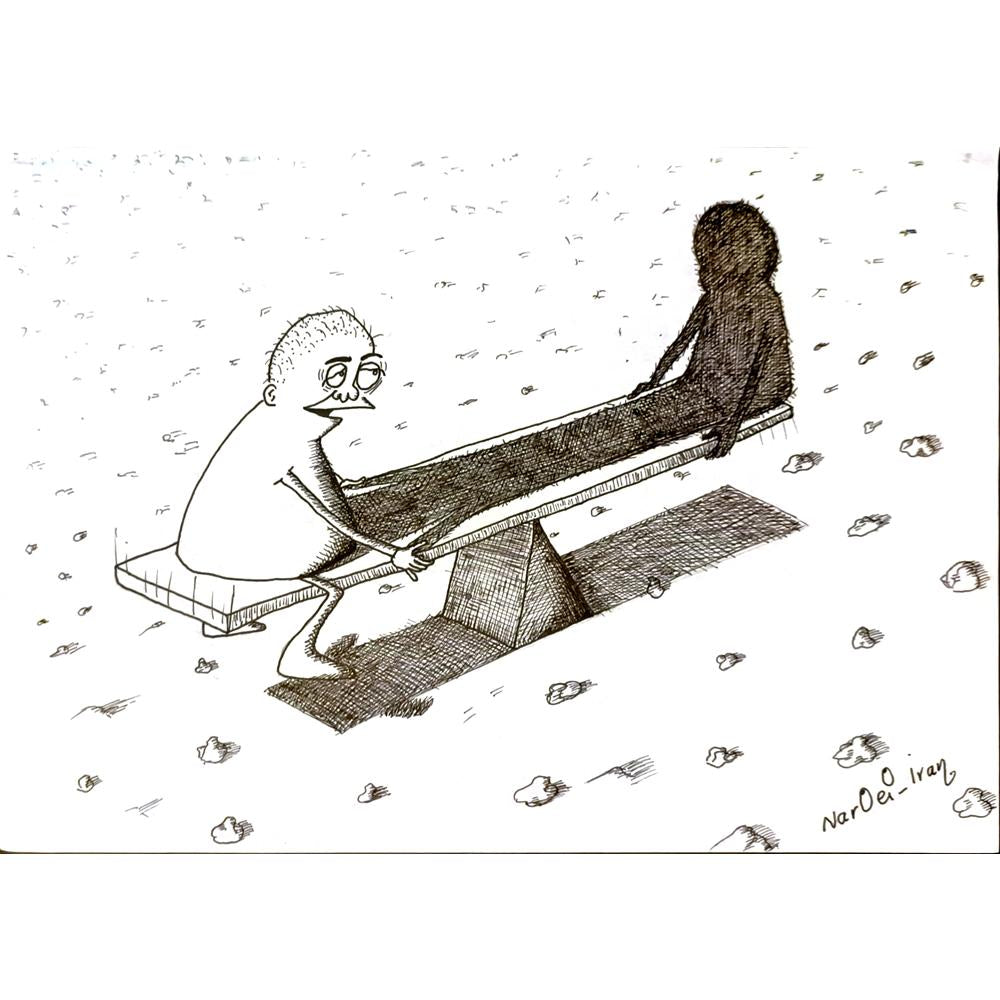 Khadayar Naroei 29x21cm Orijinal Karikatür BOD06291