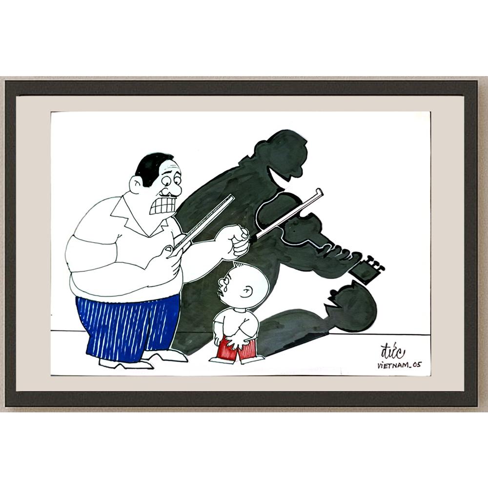 Nguyen Huu Due 29x21cm Orijinal Karikatür BOD06295
