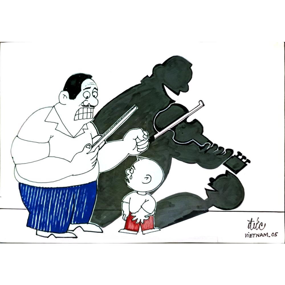 Nguyen Huu Due 29x21cm Orijinal Karikatür BOD06295
