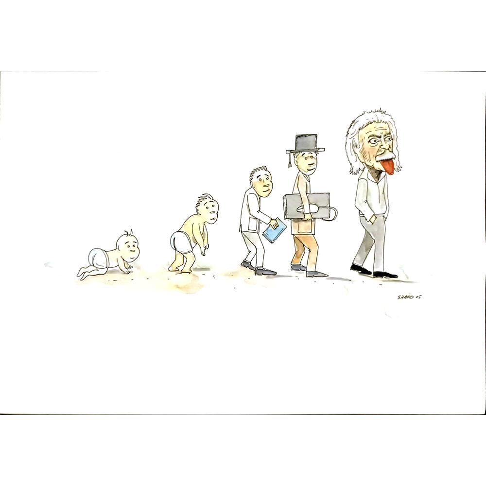 Shadid Atiqullah 29x21cm Orijinal Karikatür BOD06296
