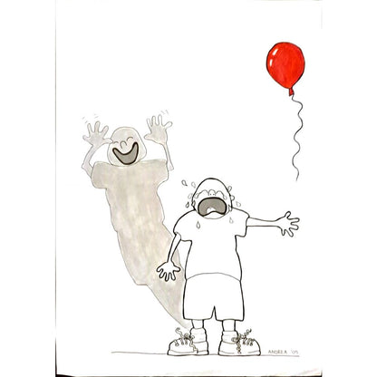 Andrea Caldarevic 21x21cm Orijinal Karikatür BOD06301