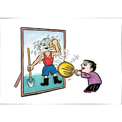 Wanglqing 29x21cm Orijinal Karikatür BOD06303