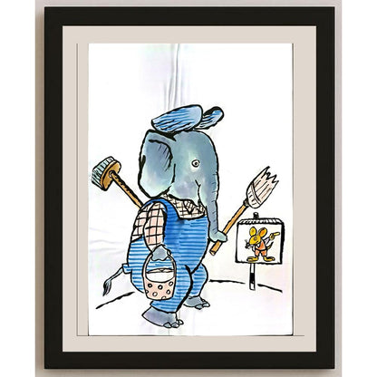Mileta Miloradovic 29x21cm Orijinal Karikatür BOD06311