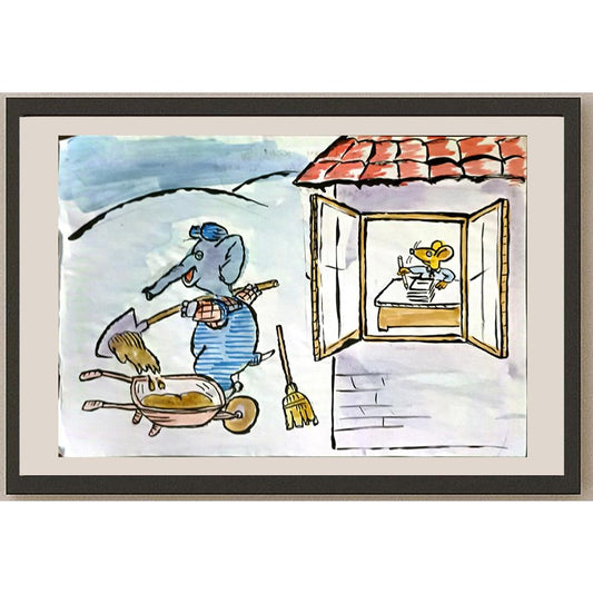 Mileta Miloradovic 29x21cm Orijinal Karikatür BOD06312