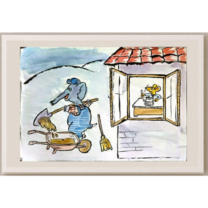 Mileta Miloradovic 29x21cm Orijinal Karikatür BOD06312