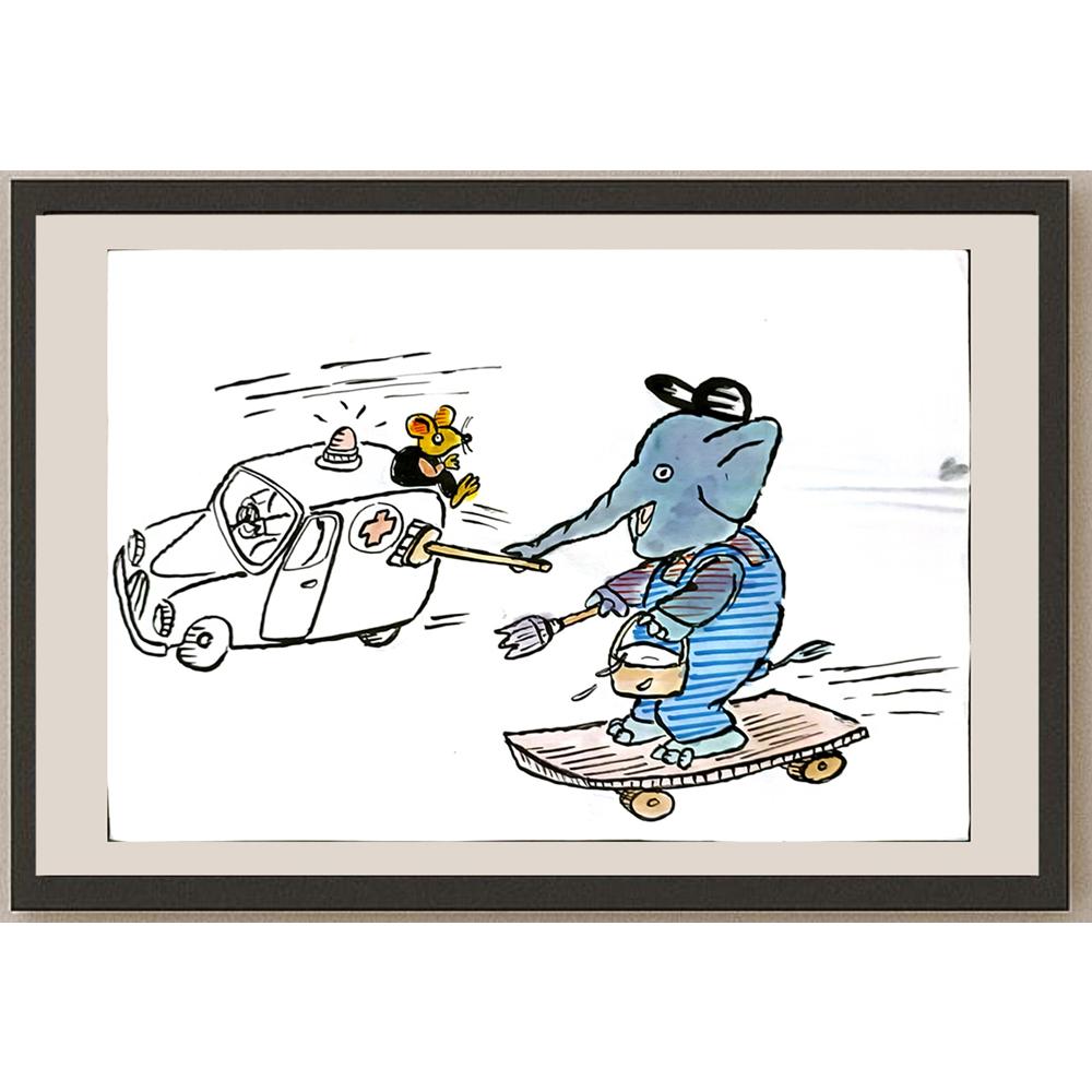 Mileta Miloradovic 29x21cm Orijinal Karikatür BOD06313
