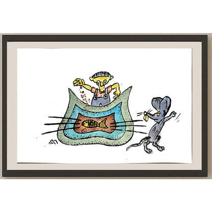 Mileta Miloradovic 29x21cm Orijinal Karikatür BOD06316