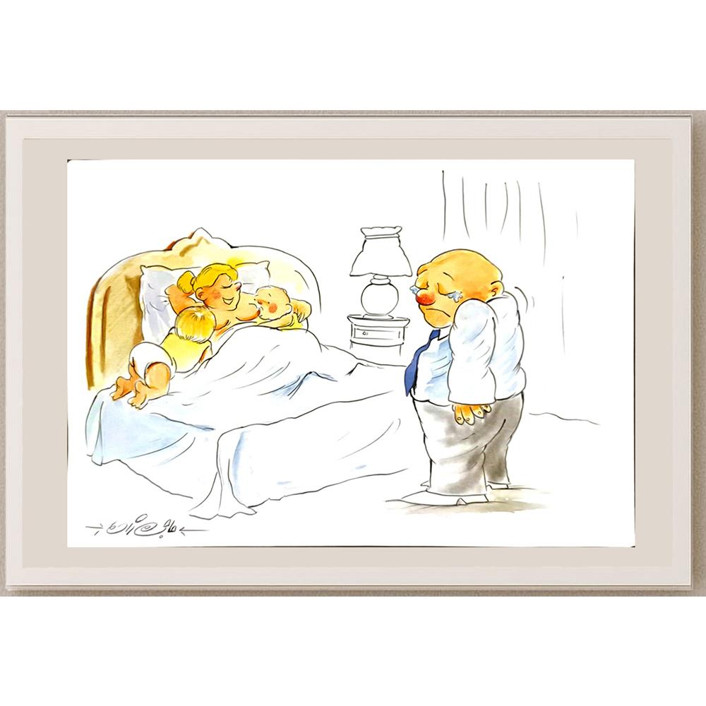 Rasoul Hajizadeh 29x21cm Orijinal Karikatür BOD06324