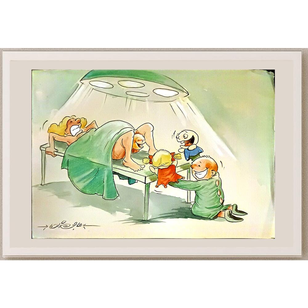 Rasoul Hajizadeh 29x21cm Orijinal Karikatür BOD06325