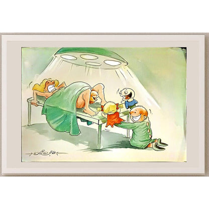 Rasoul Hajizadeh 29x21cm Orijinal Karikatür BOD06325