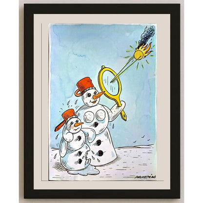Porumbita Mihaita 29x21cm Orijinal Karikatür BOD06329