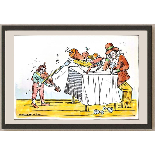 Porumbita Mihaita 29x21cm Orijinal Karikatür BOD06330