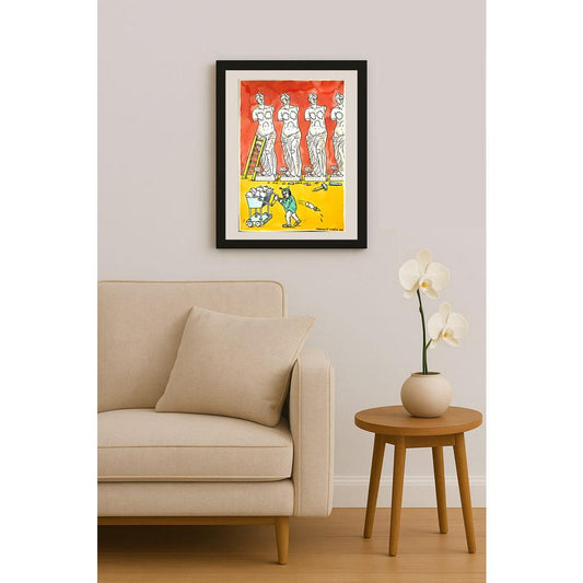 Porumbita Mihaita 29x21cm Orijinal Karikatür BOD06331