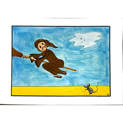 Gommaar Andries 29x21cm Orijinal Karikatür BOD06333