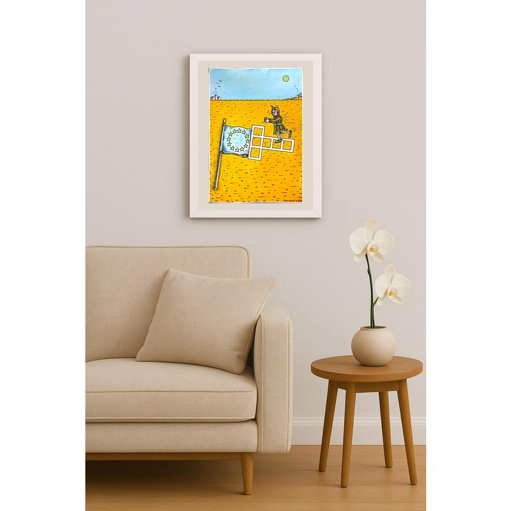 Porumbita Mihaita 29x21cm Orijinal Karikatür BOD06334
