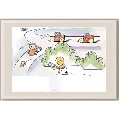 Yu Tian Cheng 29x21cm Orijinal Karikatür BOD06350