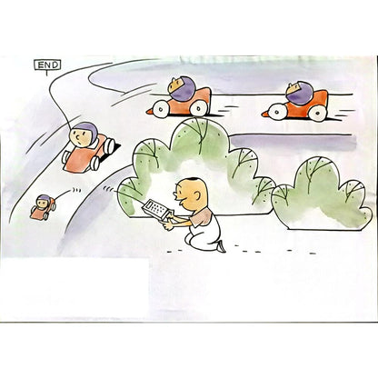Yu Tian Cheng 29x21cm Orijinal Karikatür BOD06350