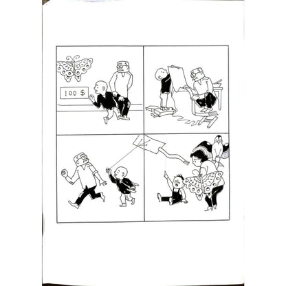 Wang Jınhai 29x21cm Orijinal Karikatür BOD06356