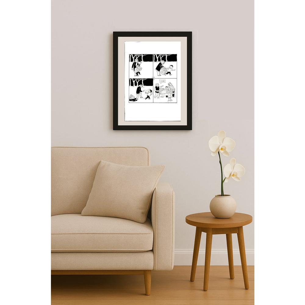 Wang Jınhai 29x21cm Orijinal Karikatür BOD06357