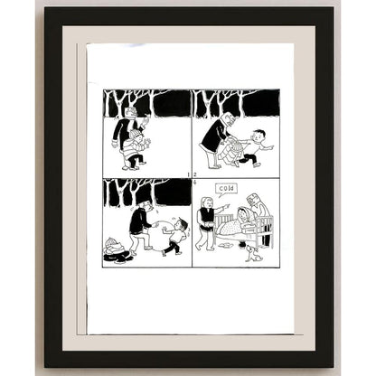 Wang Jınhai 29x21cm Orijinal Karikatür BOD06357