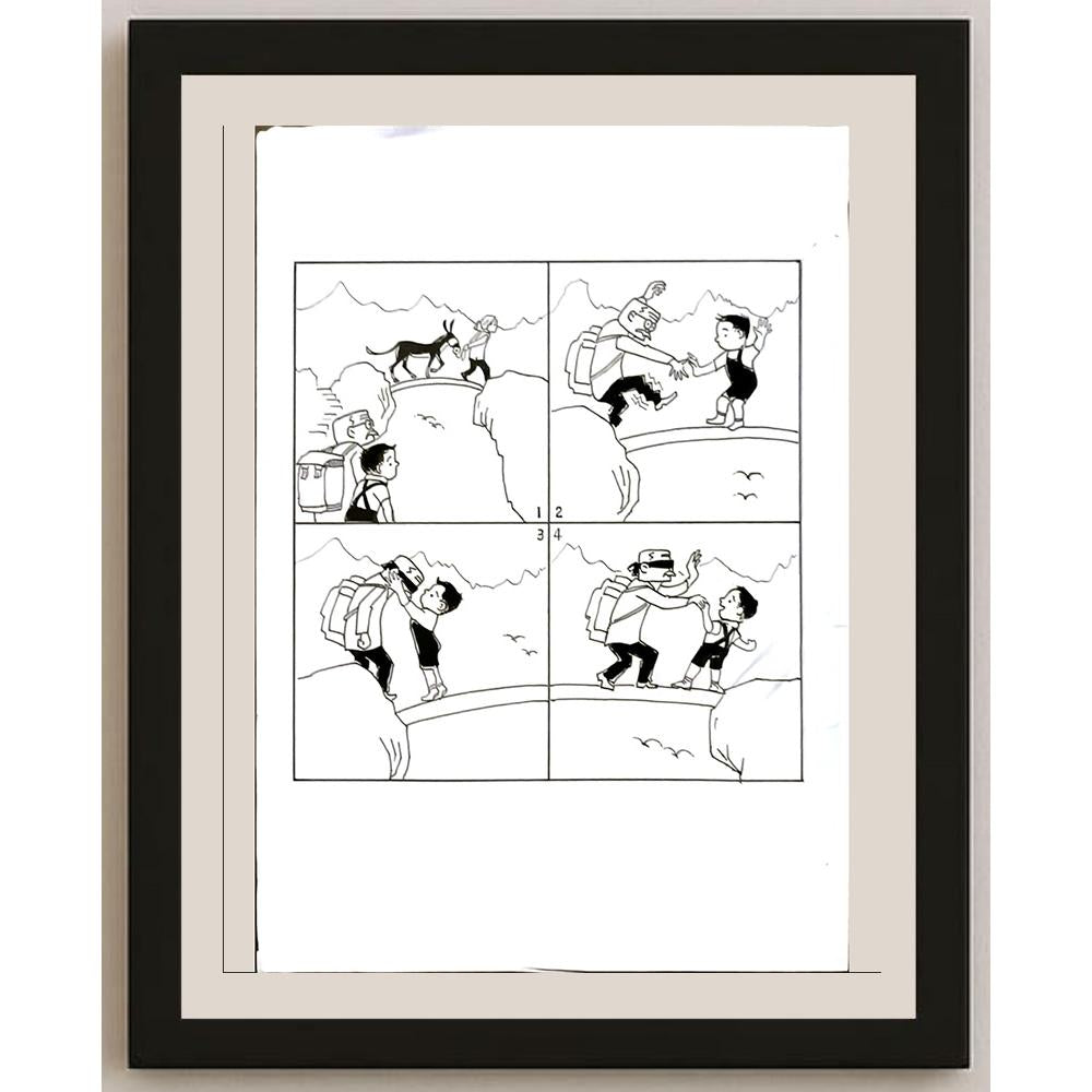 Wang Jınhai 29x21cm Orijinal Karikatür BOD06358