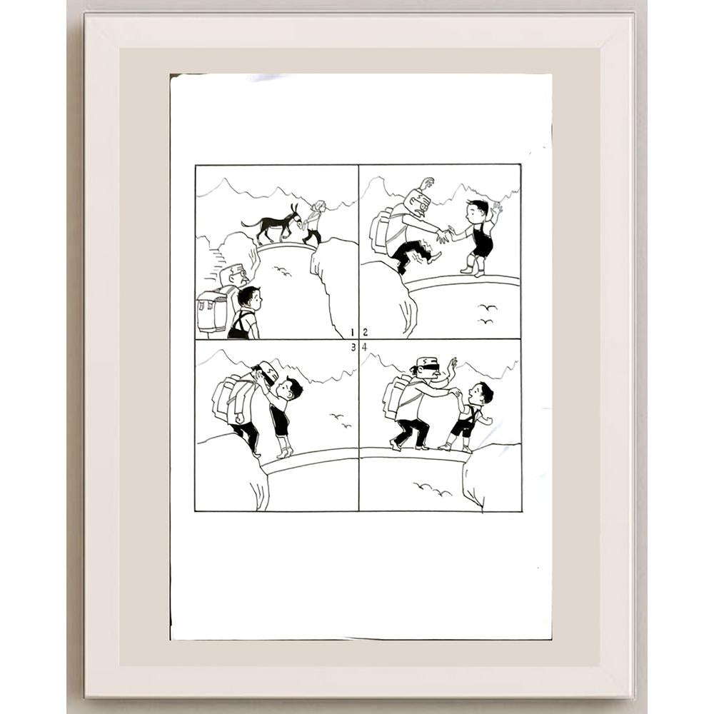 Wang Jınhai 29x21cm Orijinal Karikatür BOD06358