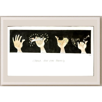 Qiu Yun Guang 27x15cm Orijinal Karikatür BOD06359