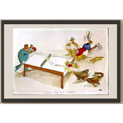 Qiu Yun Guang 27x15cm Orijinal Karikatür BOD06360