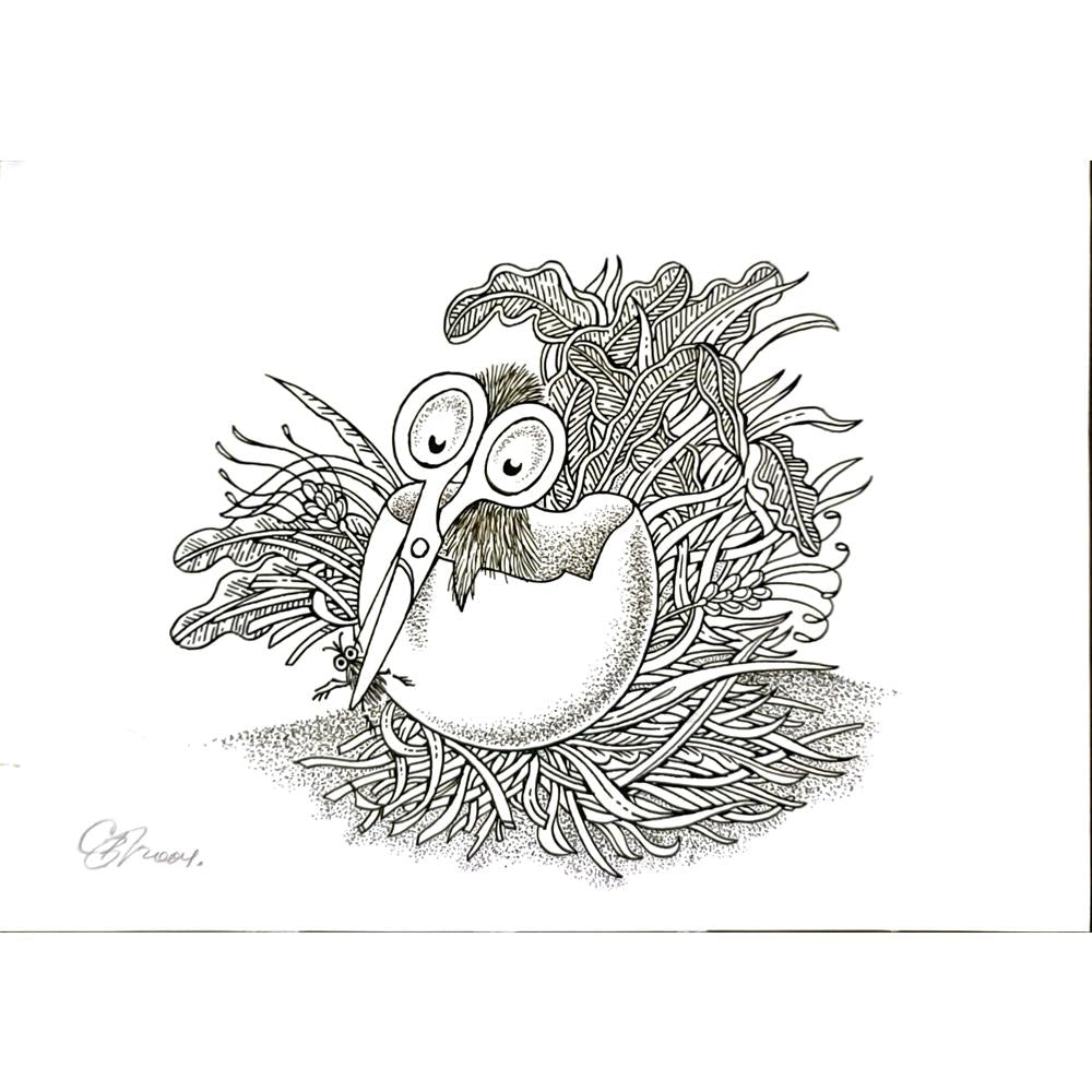 Semerenko Vladimir 29x21cm Orijinal Karikatür BOD06380