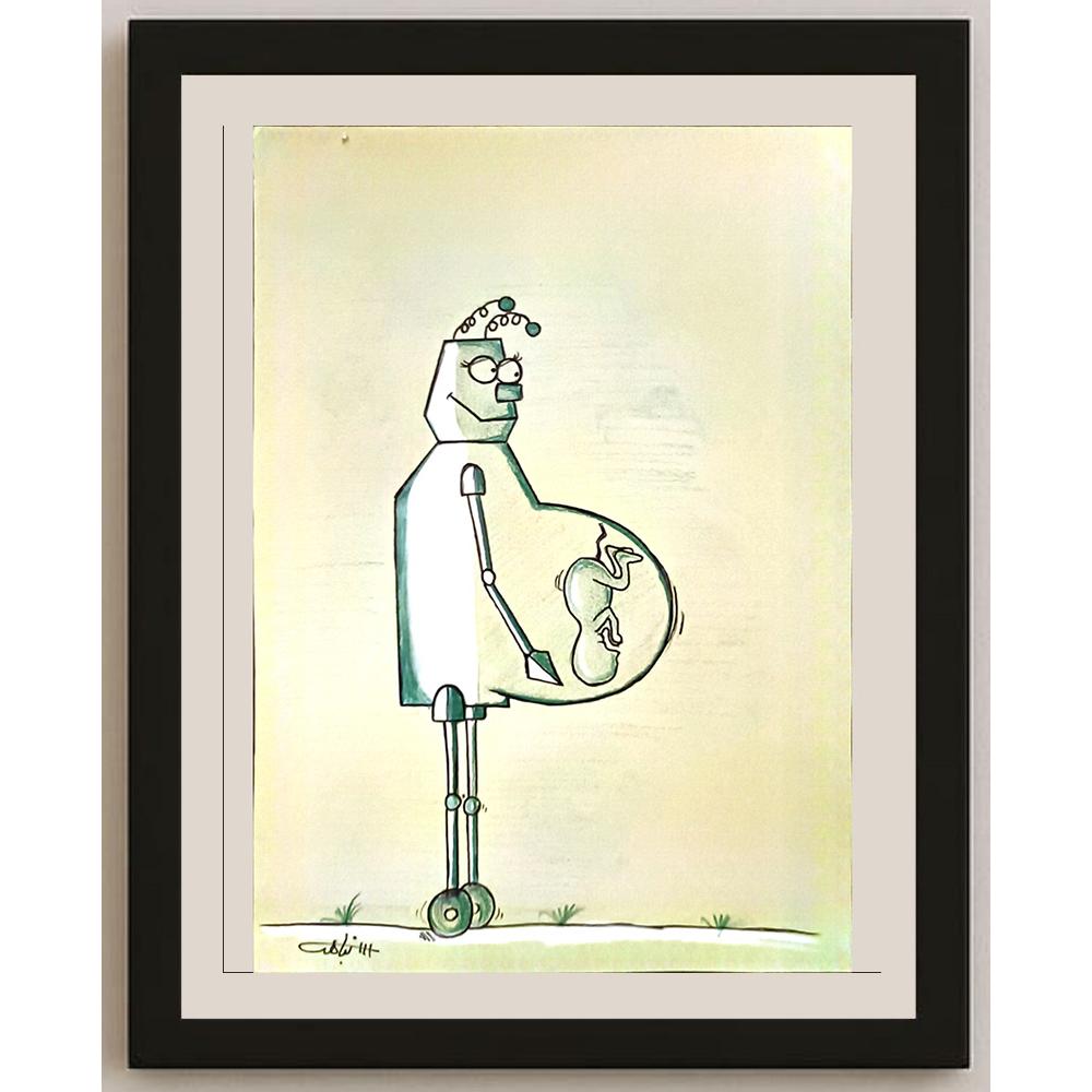 Hamed Nabahat 29x21cm Orijinal Karikatür BOD06384