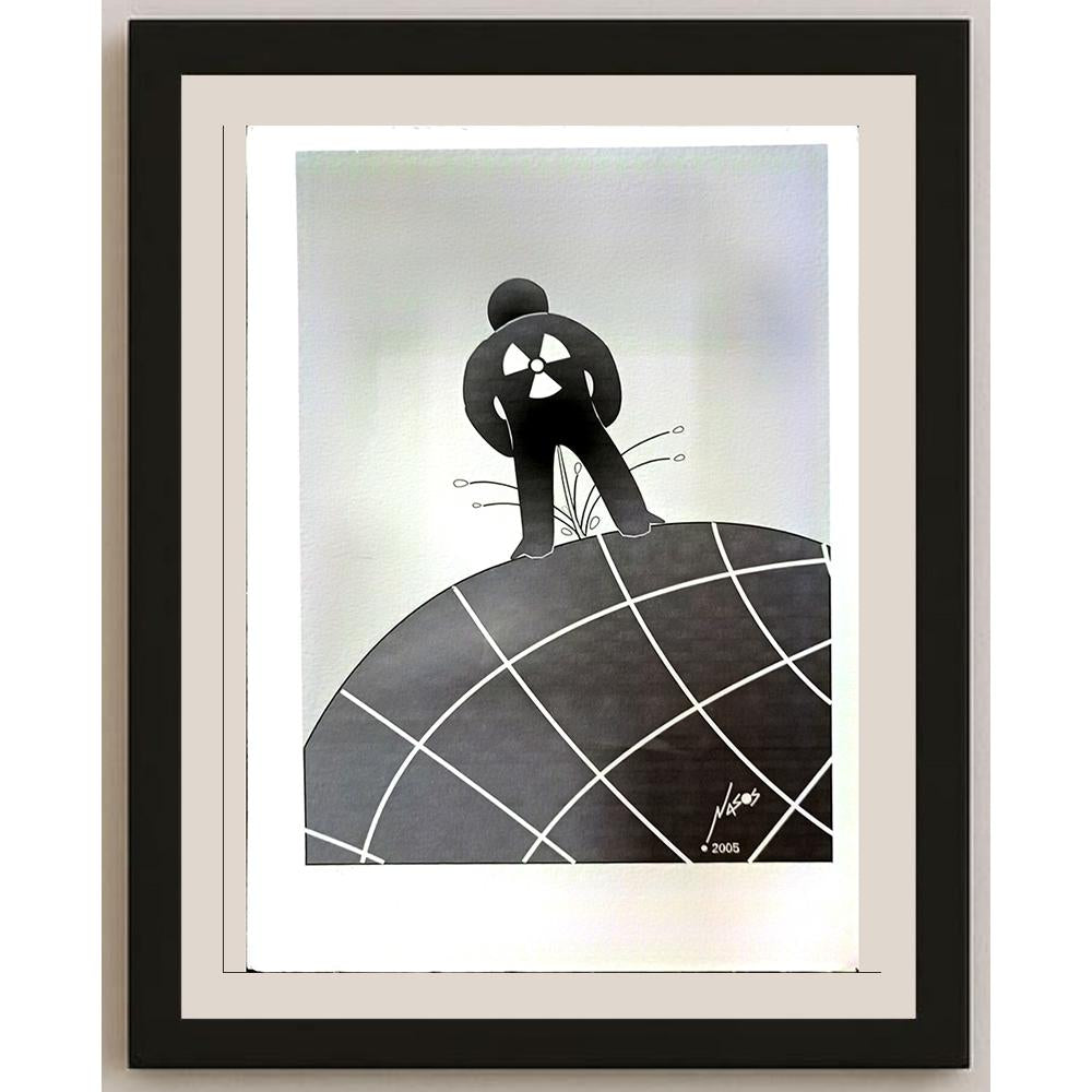 Athanassios Efthimiadis 29x21cm Orijinal Karikatür BOD06389