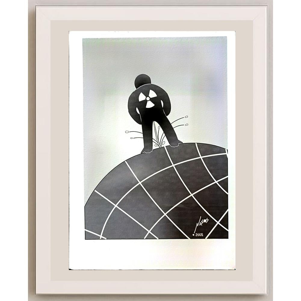 Athanassios Efthimiadis 29x21cm Orijinal Karikatür BOD06389