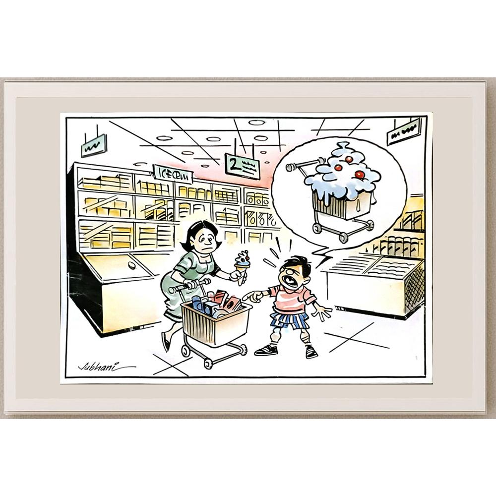 Deccan Chronicle 26x19cm Orijinal Karikatür BOD06390