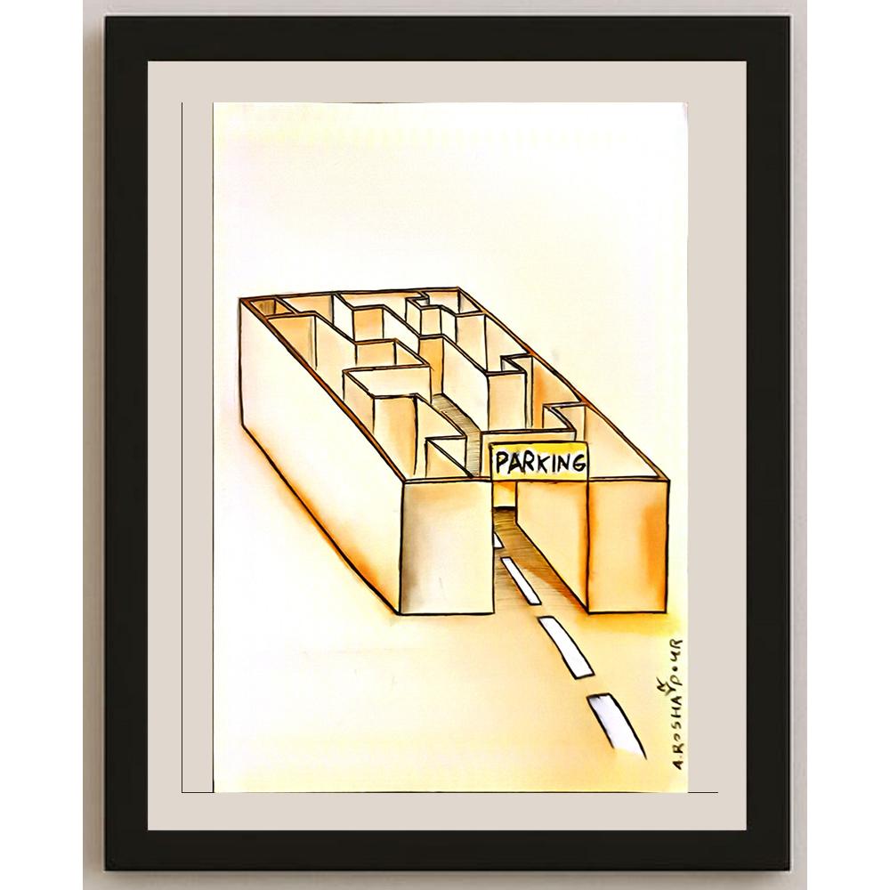 Amin Roshanpour 29x21cm Orijinal Karikatür BOD06395