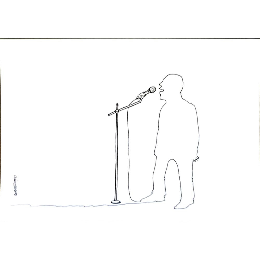 Mohammad Amin Aghaey 29x21cm Orijinal Karikatür BOD06396
