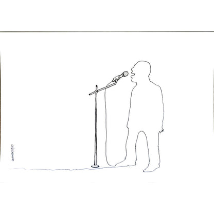 Mohammad Amin Aghaey 29x21cm Orijinal Karikatür BOD06396