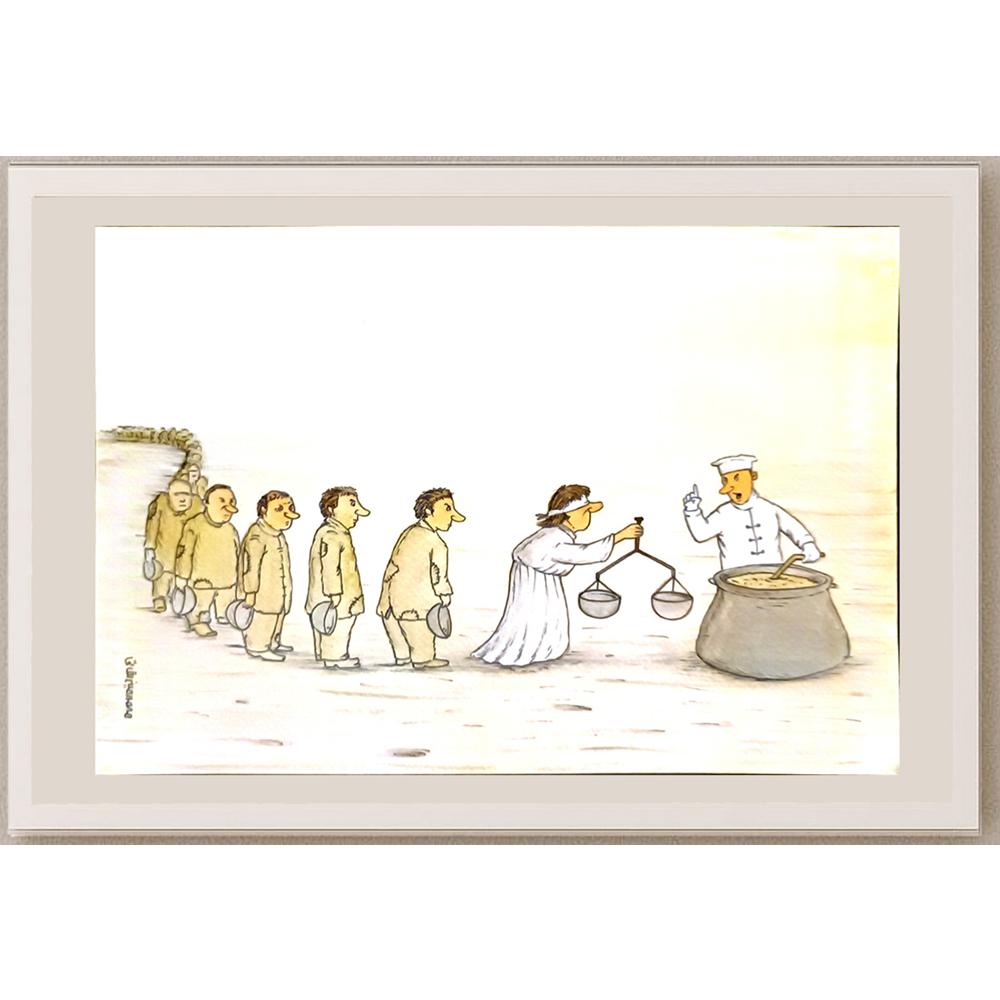 Mohammad Amin Aghaey 29x21cm Orijinal Karikatür BOD06397