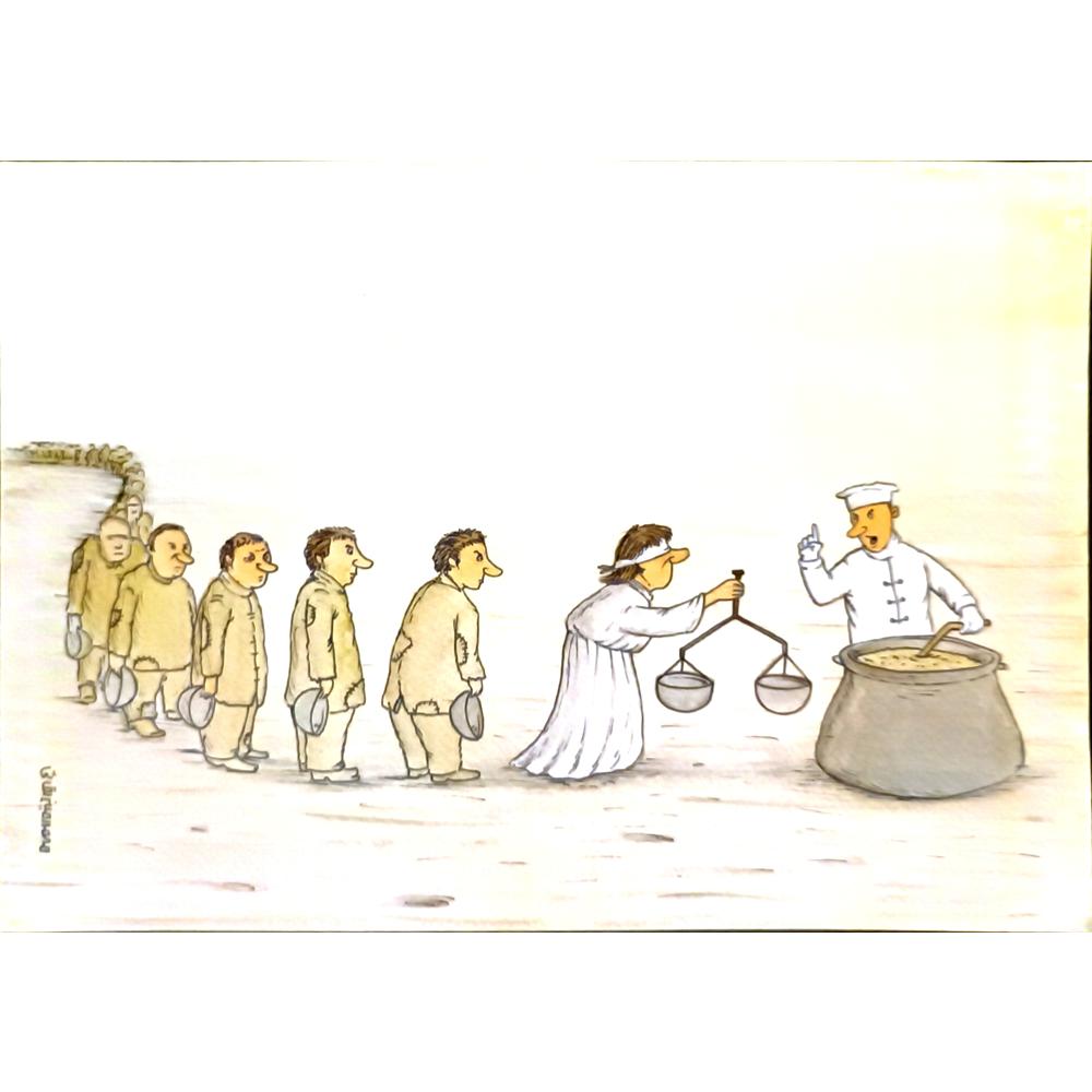 Mohammad Amin Aghaey 29x21cm Orijinal Karikatür BOD06397