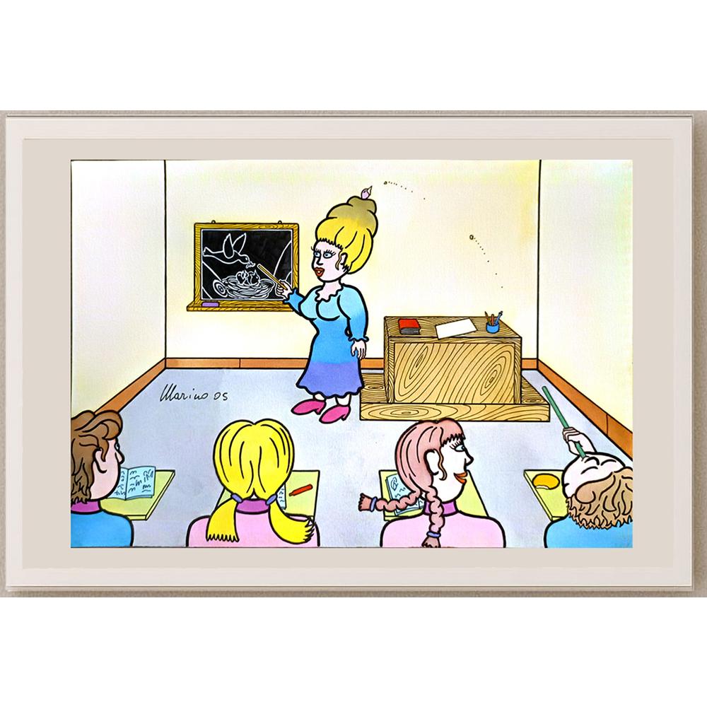 Marino Tarizzo 29x21cm Orijinal Karikatür BOD06398