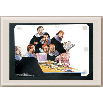 Zorau Zlaticanin 29x21cm Orijinal Karikatür BOD06399