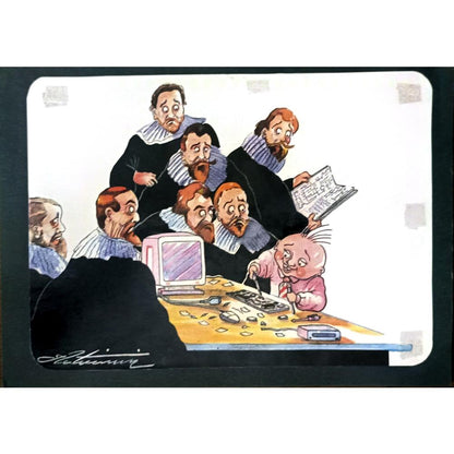 Zorau Zlaticanin 29x21cm Orijinal Karikatür BOD06399
