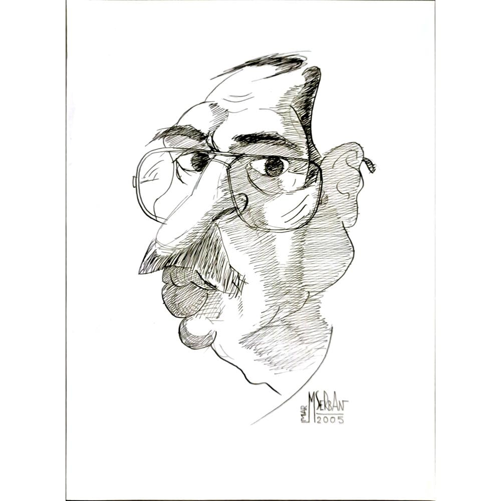Marian Serban 26x19cm Orijinal Karikatür BOD06403