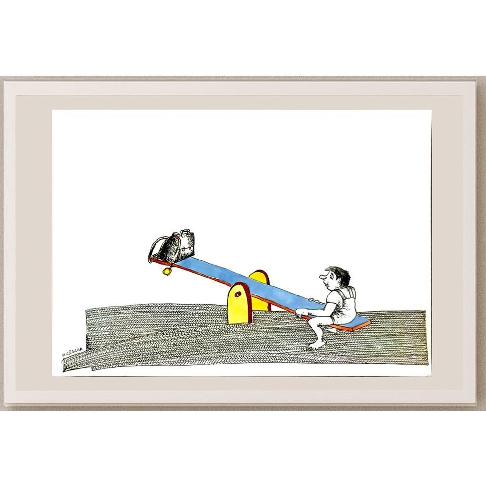 Henryk Cebula 29x21cm Orijinal Karikatür BOD06408
