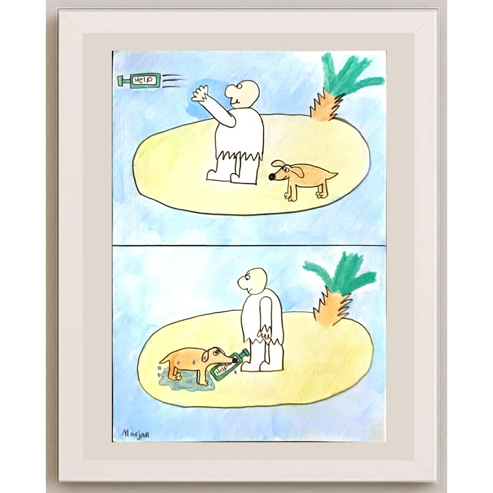 Marjan Rezaie 29x21cm Orijinal Karikatür BOD06420