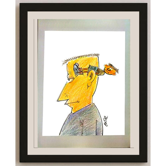 Slobodan Butir 29x21cm Orijinal Karikatür BOD06423