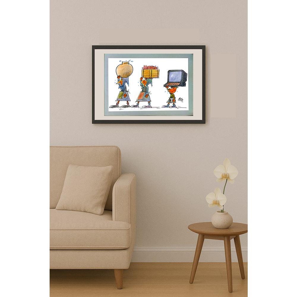 Slobodan Butir 29x21cm Orijinal Karikatür BOD06425